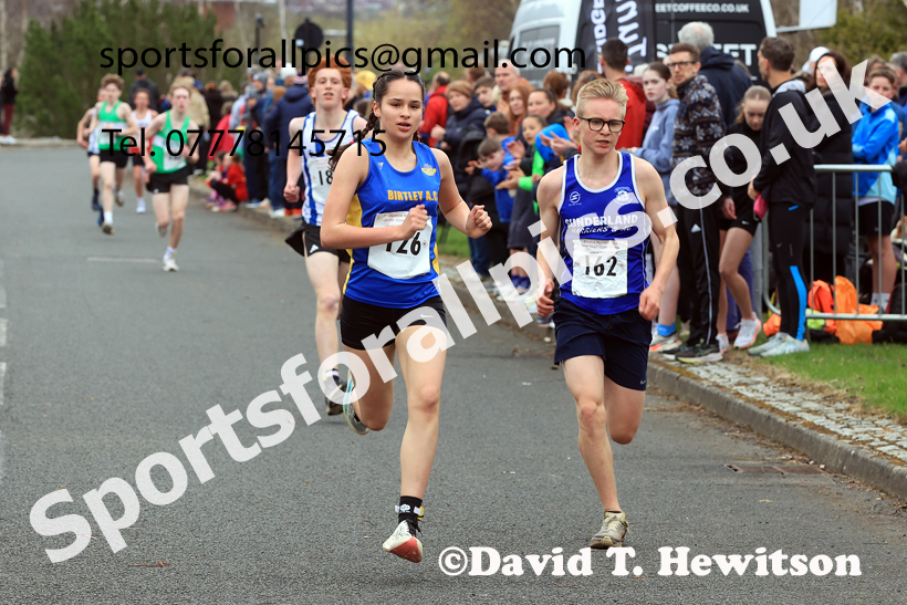 Boys and Girls Under-16s, 2026 Elswick Harriers Good Friday Road Relays and Young Athletes, Newburn,  Newcastle upon Tyne. Photo: David T. Hewitson/Sports for All Pics